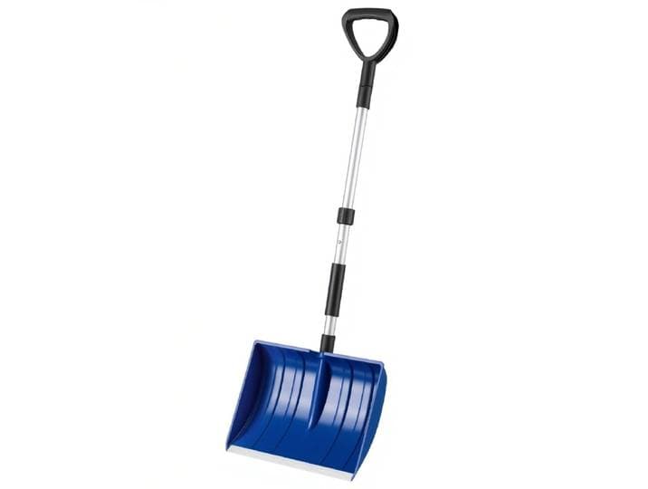 Sneeuwschuiver voor oprit en auto Lichte en Draagbare Sneeuwruimer met D-handgreep Breed blad en aluminium rail-Blauw