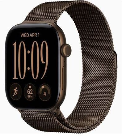 Apple watch series 12 gps + cellular 46mm dark bronze aluminium case with dark