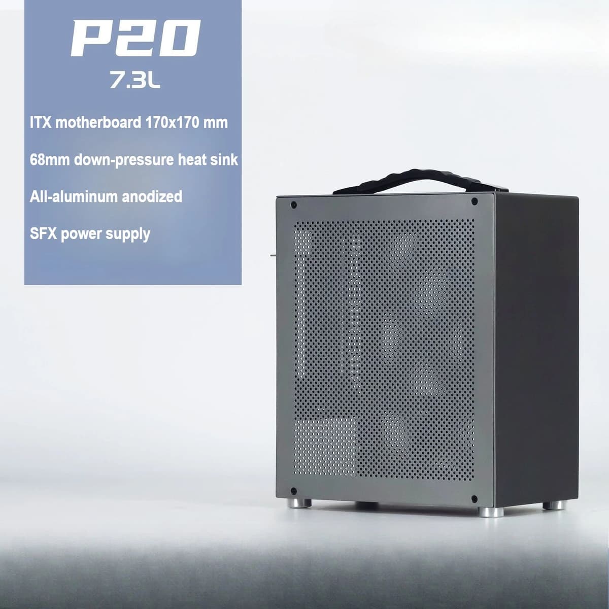 VBNM P20 Portable A4 Portable Host SFX Power Supply Mini Compact Ultra-Small All-Aluminum ITX Case
