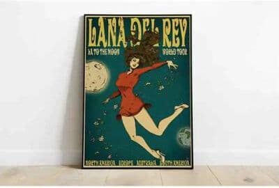 Inspire Select Lana Del Rey Aesthetic Canvas Wall Art Vintage Music Album Poster For Room Decor 21 15.7 X 19.7 In No Frame