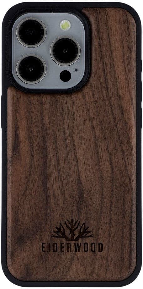 iPhone 15 Pro - EIDERWOOD Magnetisk Træcover - MagSafe Kompatibel - Valnøddetræ