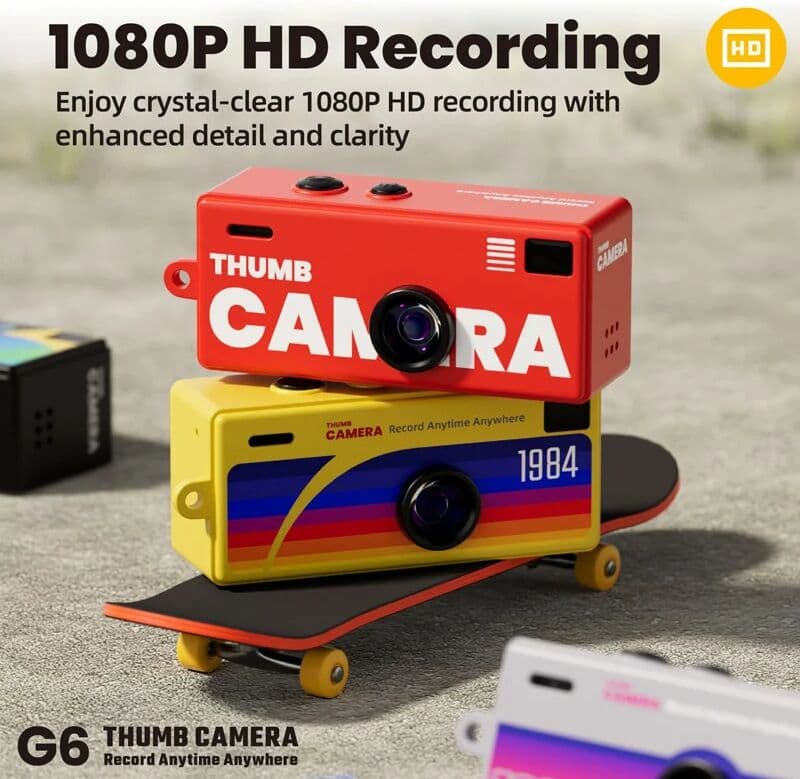 NONE Magecam Digital Camera 0.96 Inch Keychain Camera Retro Support Memory Card 1080P Very Small Camcorder Video Recorder with Flash