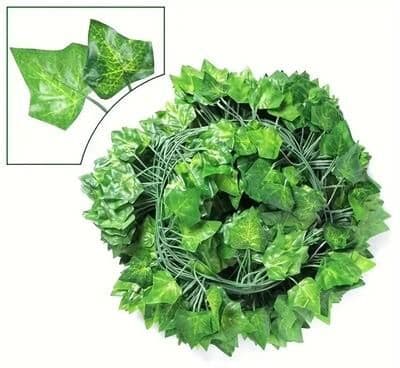 Uplift Picks Artificial Ivy Garland Hanging Vine Decoration Fake Ivy Leaves For Wall Decor sweet Potato 50m (25 String)