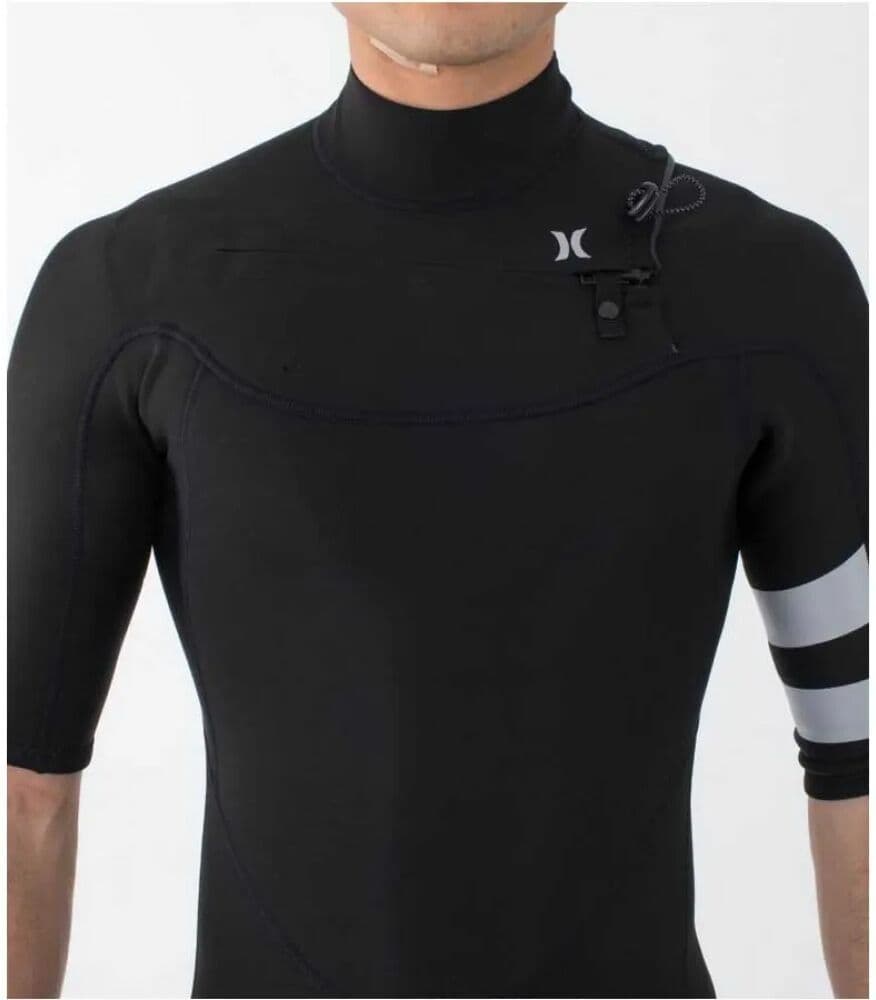 Hurley Shorty De Manga Corta Con Cremallera Trasera Advant 2/2 Mm Springsuit Black S