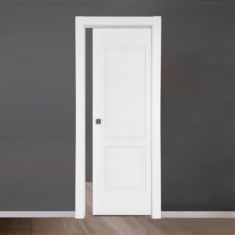 Leroy Merlin Porta interna scorrevole Febe in MDF colore bianco, L 90 x H 210 cm, apertura reversibile