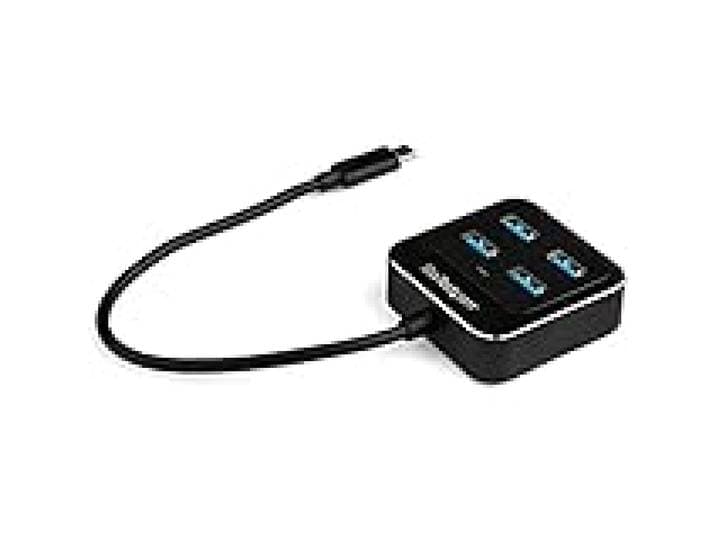 StarTech Hub USB-C 4 Ports 10Gbps, 4x USB-A, Alimenté par USB (HB31C4AB)
