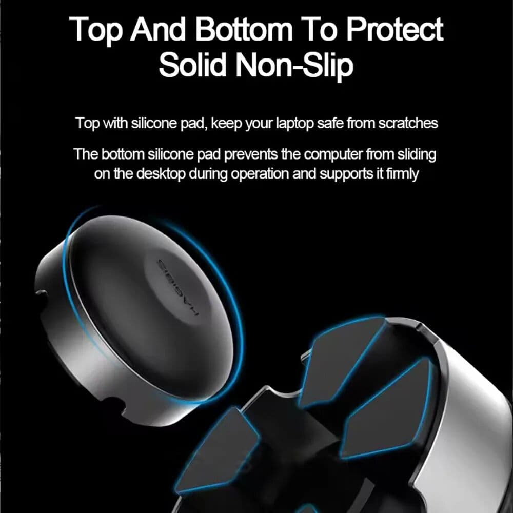 NONE Alloy Notebook Cooling Pad Computer Base Cooling Pad Stable Non-slip Desktop Lift Rack Drag Base Magnet Adsorption Portable