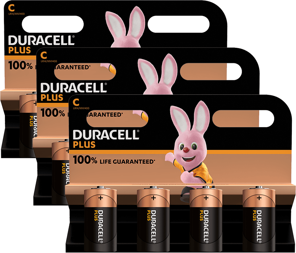 Duracell Plus C LR14 Batteries   12 Bulk Pack