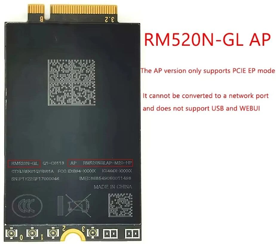 NONE RM520N-GL 5G Sub-6GHz Module GNSS Receiver Multi-mode M2 Global Multi-Constellation GNSS Receiver Available IoT EMBB