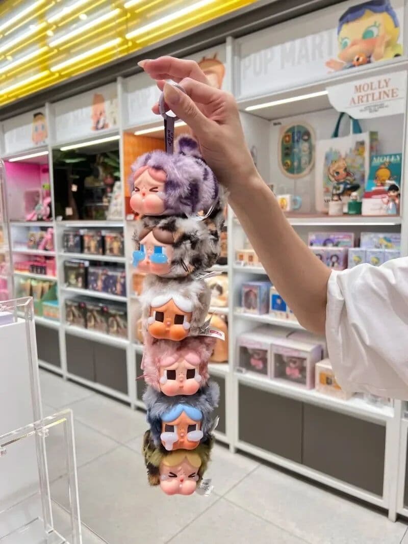 POP MART POPMART Crybaby Leopard Cat Crying Baby Vinyl Plush Pendant Blind Box Bag Hanging Key Cute Surprise Birthday Present in Stock