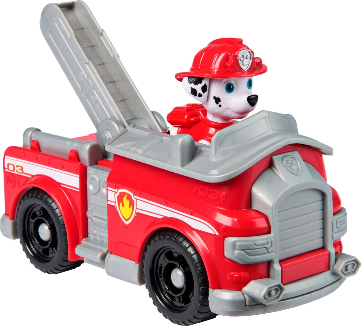 Spielzeug-Auto SPIN MASTER "PAW Patrol, Sust. Basic Vehicle Marshall", bunt, Spielzeugfahrzeuge, Kinder, Kunststoff, Spielzeug-Auto, zum Teil aus recycelten Material