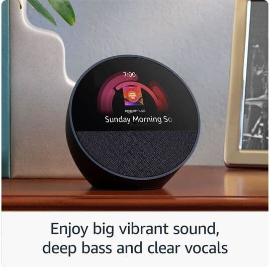 Amazon Echo Spot Smart Alarm Clock Black