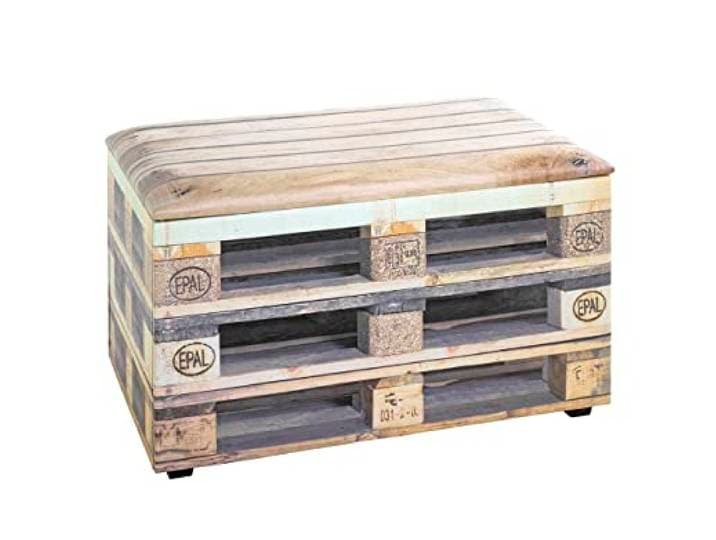 HAKU Kist motief, Kunstleer, MDF - Maat: B 65 x H 42 x D 40 cm, Stijl: Industrieel