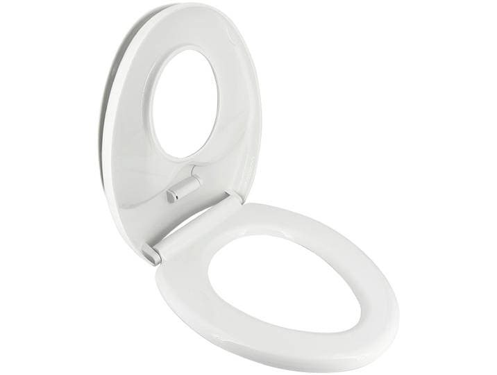 Kinder-WC-Sitz ADOB Family , weiss (weiß), B:44cm L:37cm, Kunststoff, WC-Sitze, Kinder-WC-Sitz, mit Absenkautomatik