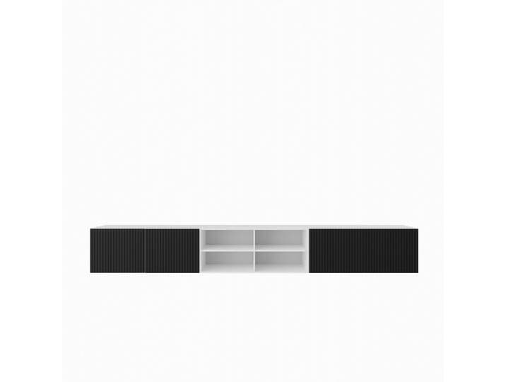 LOWBOARD VAREN 300/41/40 cm, Hängender TV-Schrank Weiß / Schwarz
