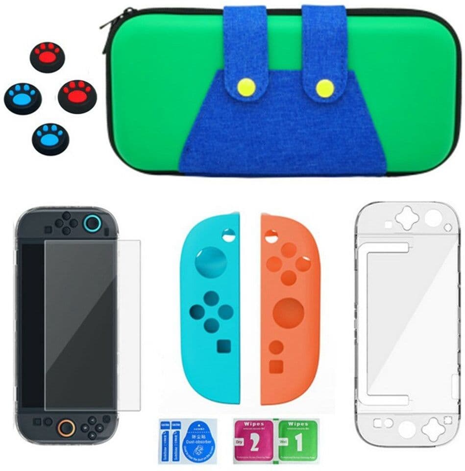 INCOVER Nintendo Switch 2 6-i-1 Beskyttelsessett - Grønn / Blå