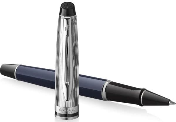 Waterman Expert Metal & Blue Ct Rollerball   F