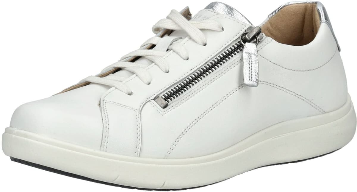 Sneaker JOSEF SEIBEL "Josef Seibel Sneaker Leder", Damen, Gr. 40, Leder, weiß, Schuhe Sneaker