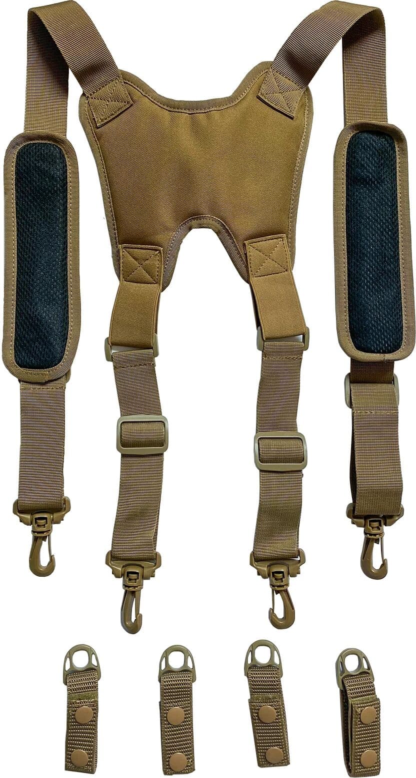 meloworkgear MeloTough Tactical Harness Tactical Suspenders 1.5 inch Police Suspenders for Duty Belt Suspender Adjuster Braces For Man
