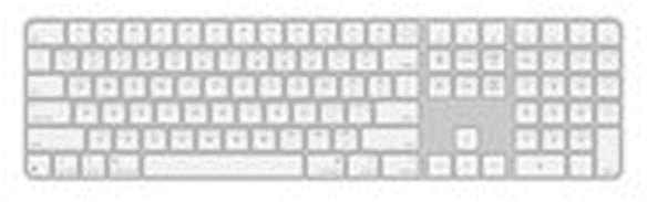 Magic Keyboard with Touch ID and Num Keypad - US English - White
