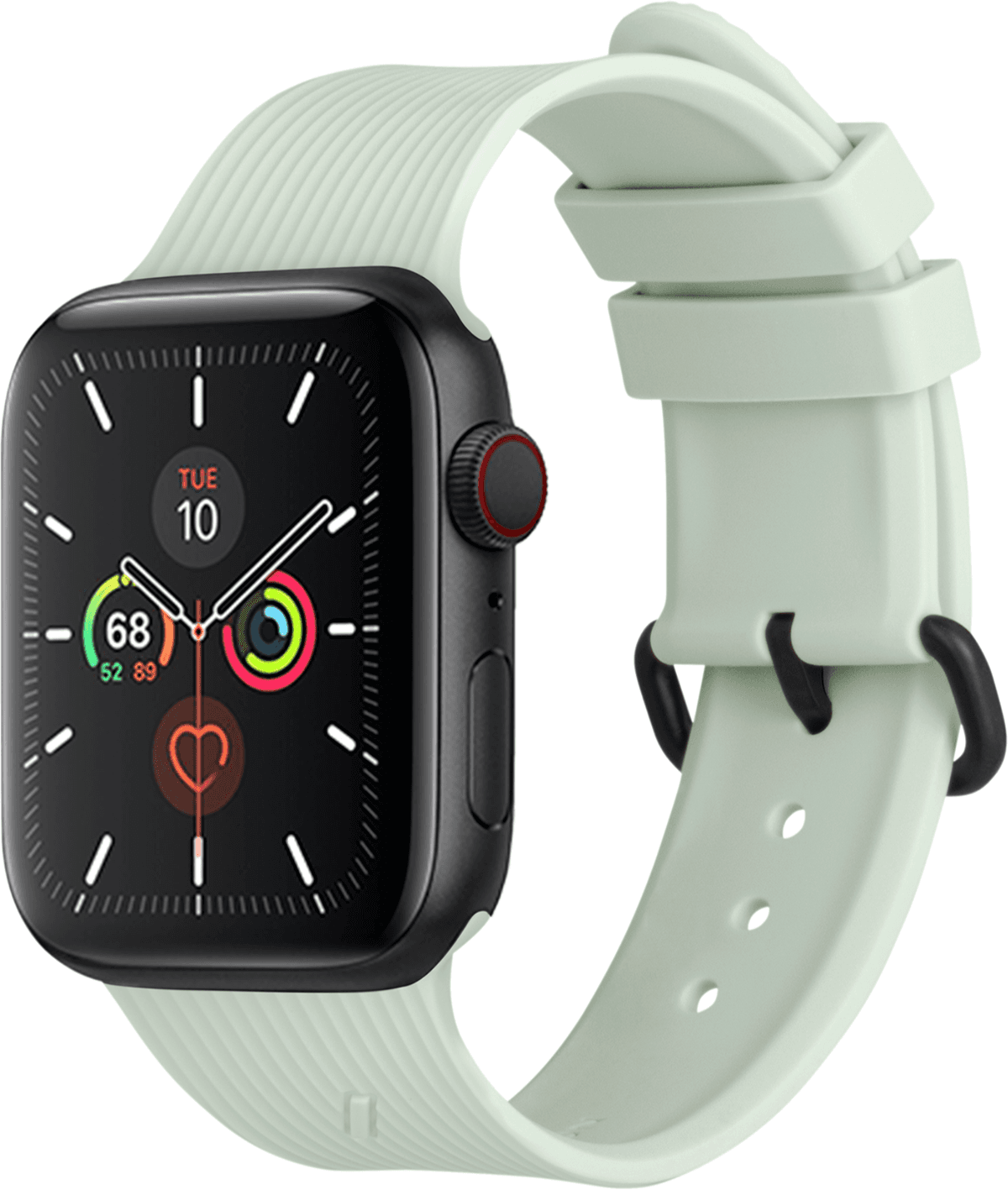 Apple Watch (42/44/SE/45/46/49mm) Native Union Curve Strap Silikone Smartwatch Rem - Grøn