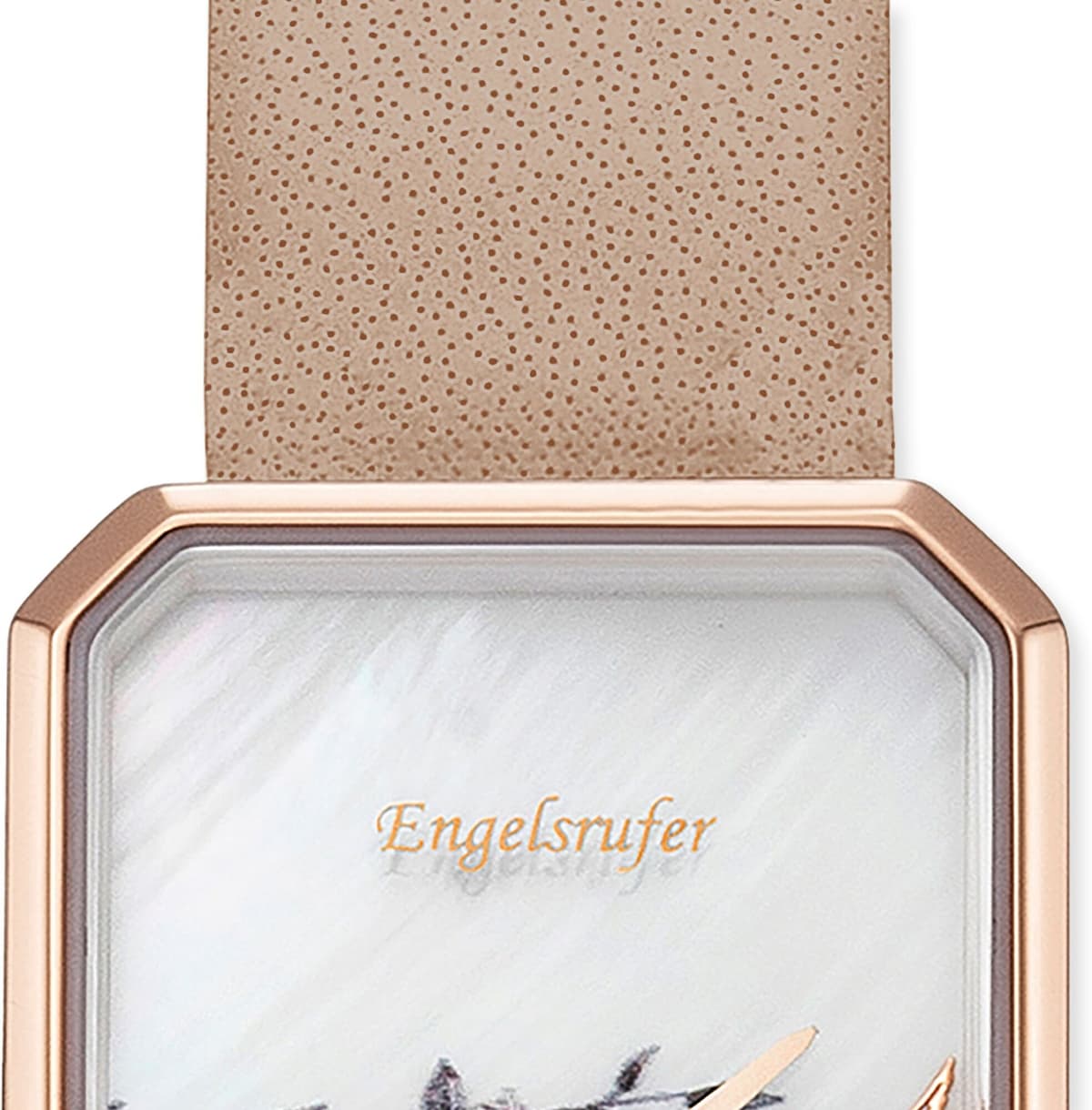 Quarzuhr ENGELSRUFER "Flower", beige (altrosa), Armbanduhren, Damen, Quarzuhr, Armbanduhr, Damenuhr, Lederarmband, analog
