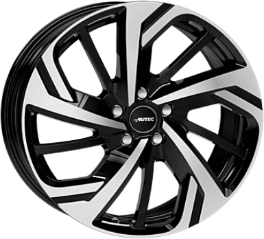 Autec Rixon Black Polished 7x18 ET 43 5/112 Alufelge Schwarz