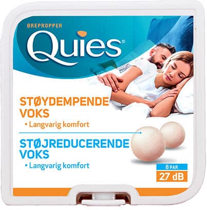 Quies Ørepropper Naturlig Voks 8 Par I En Boks