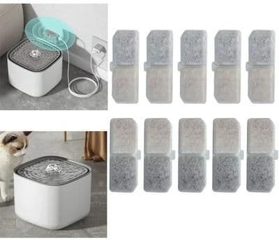 Inspired Finds 10 Pack Replacement Filters For Cat Water Fountain 10 Pack Replacement Filters For Cat Water Fountain