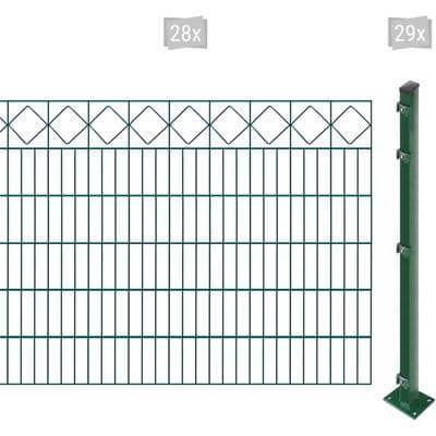 Arvotec "EASY 120 zum Aufschrauben "Karo" mit Zierleiste" Zaunhöhe 120 cm, Zaunlänge 2 - 60 m
