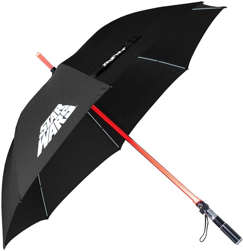 Erik Paraguas con luz Sable Darth Vader Star Wars.