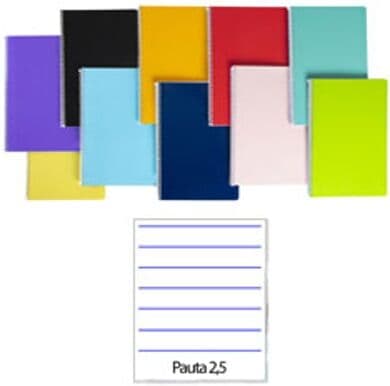 Gama Essencial Caderno Espiral Folio   80F   Pautado 2.5mm   Capa Mole  60gr (Vários)