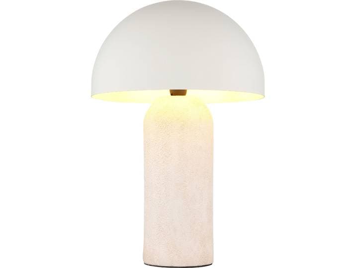 HOMSY BY ANA JOHNSON Tischleuchte LUMEVA Pilz Lampe , weiss (beige matt), Leuchten, Keramik, Pilzleuchte, Höhe 38cm, beige, Metall, E14 Fassung, Tischleuchte