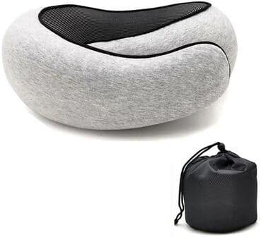 Inspired Finds Adjustable Snail Style Memory Foam Travel Neck Pillow light Gray
