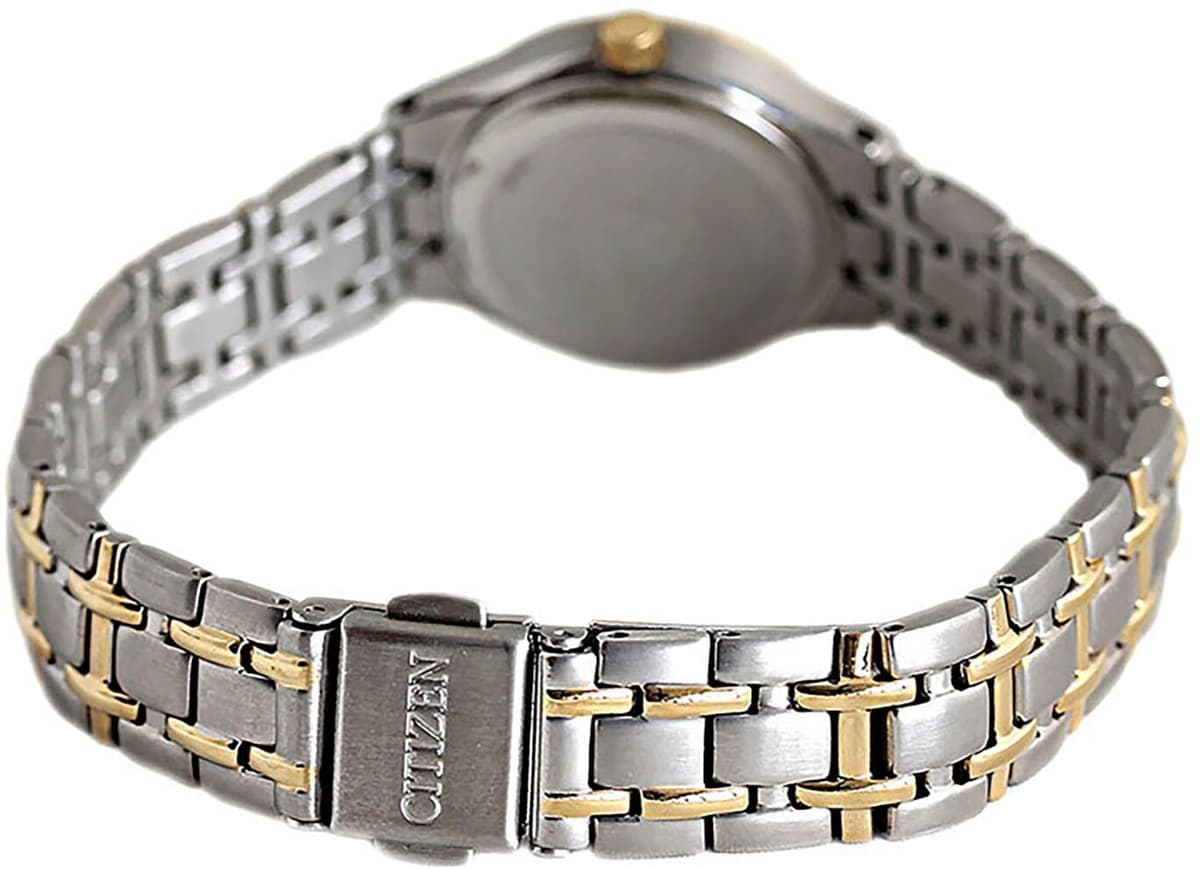 Solaruhr CITIZEN, silber (silberfarben, goldfarben), Armbanduhren, Damen, Solaruhr, Armbanduhr, Damenuhr, Edelstahlarmband, Datum