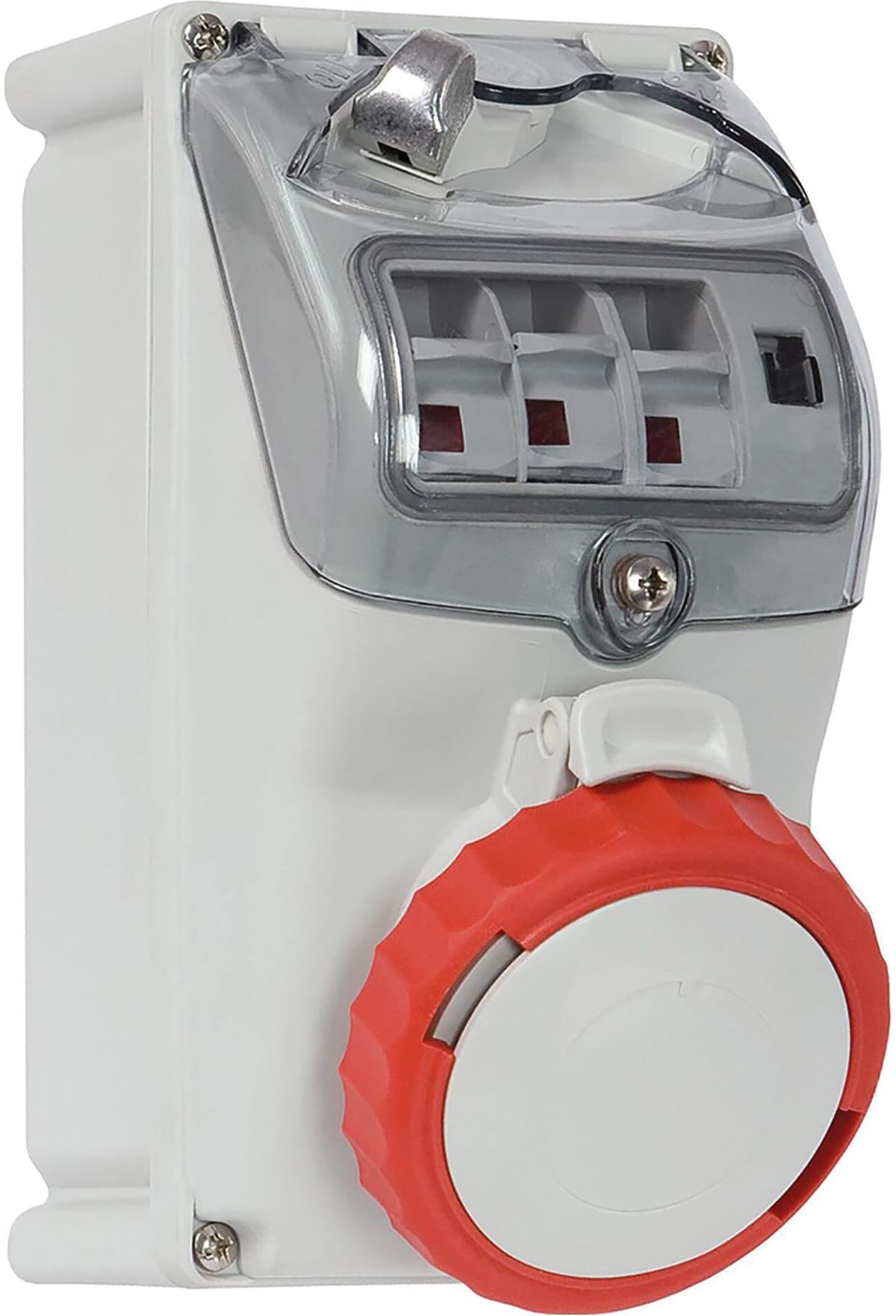 Tecnomat PRESA DA PARETE PORTA FUSIBILI 3P+N+T16 INTERBLOCCATA 380-415V IP67 DIMENSIONE 90x100 mm