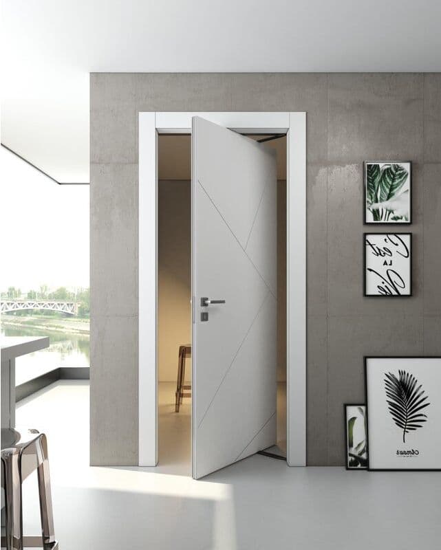 Leroy Merlin Porta interna rototraslante Venezia25 in legno di abete laccato colore bianco, L 80 x H 210 cm, apertura a destra