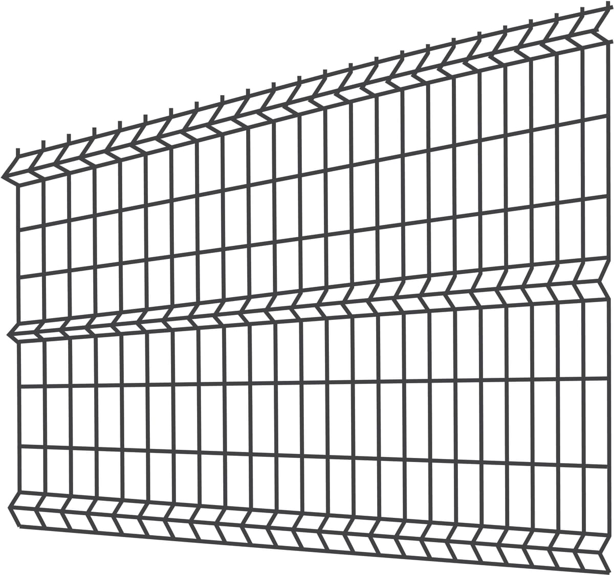 Tecnomat CANCELLATA ANTRACITE 153x200 cm MAGLIA 200x50 mm FILO Ø 5 mm RAL 7016