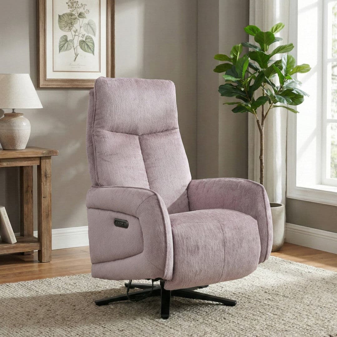 Brayden Studio Cassidi Swivel Zero Gravity Recliner Pink/Purple 114cm H X 75cm W X 76cm D