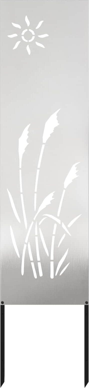 vidaXL Écran de confidentialité de jardin Fretwork Argenté 32 x 140 cm