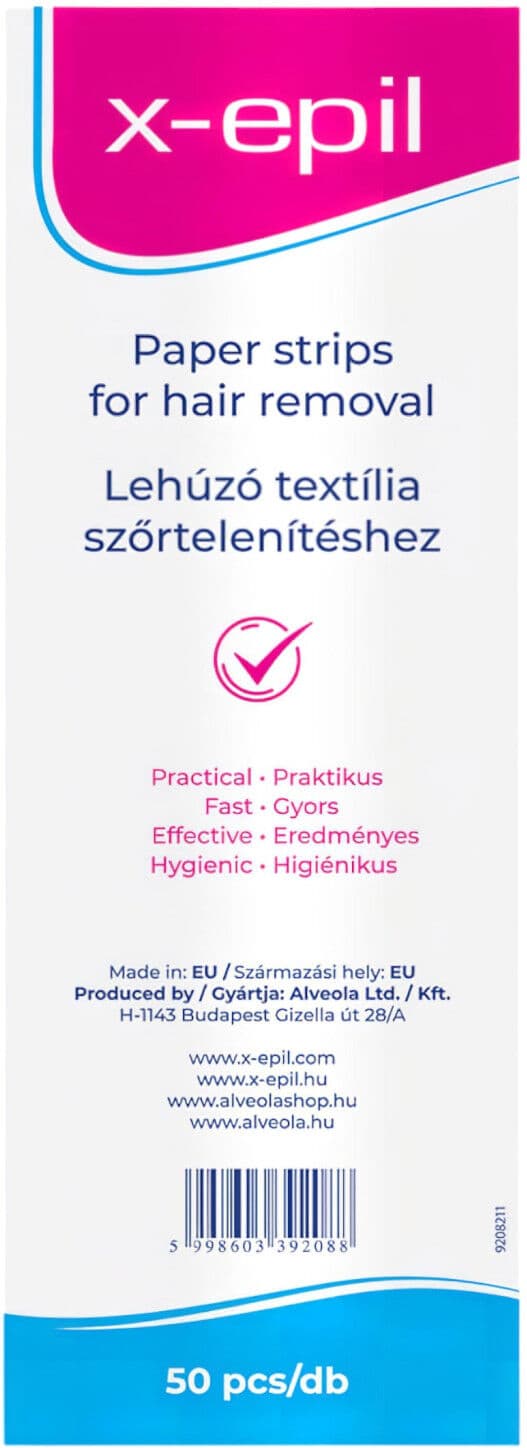 X-Epil - benzi depilatoare din material textil - 50 bucăți