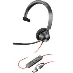 HP Poly Blackwire C3310-M On Ear Headset kabelgebunden Mono Schwarz Mikrofon-Rauschunterdrückung, Noise Cancelling Headset, Lautstärkeregelung, 8X216AA