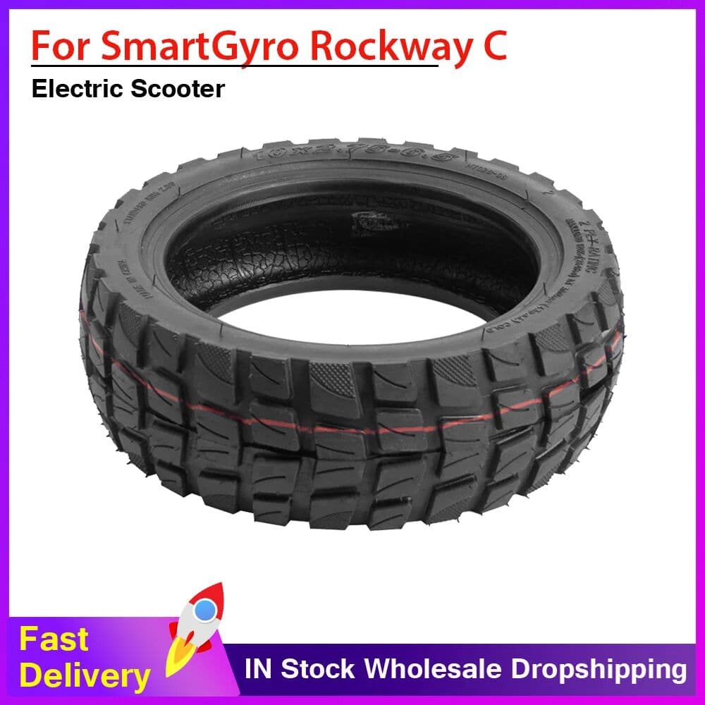 NONE 10x2.75-6.5 Scooter Vacuum Tire 10inch Tubeless Off-road Tires For SmartGyro Rockway C Electric Scooter 10*2.75-6.5 Rubber Tyre
