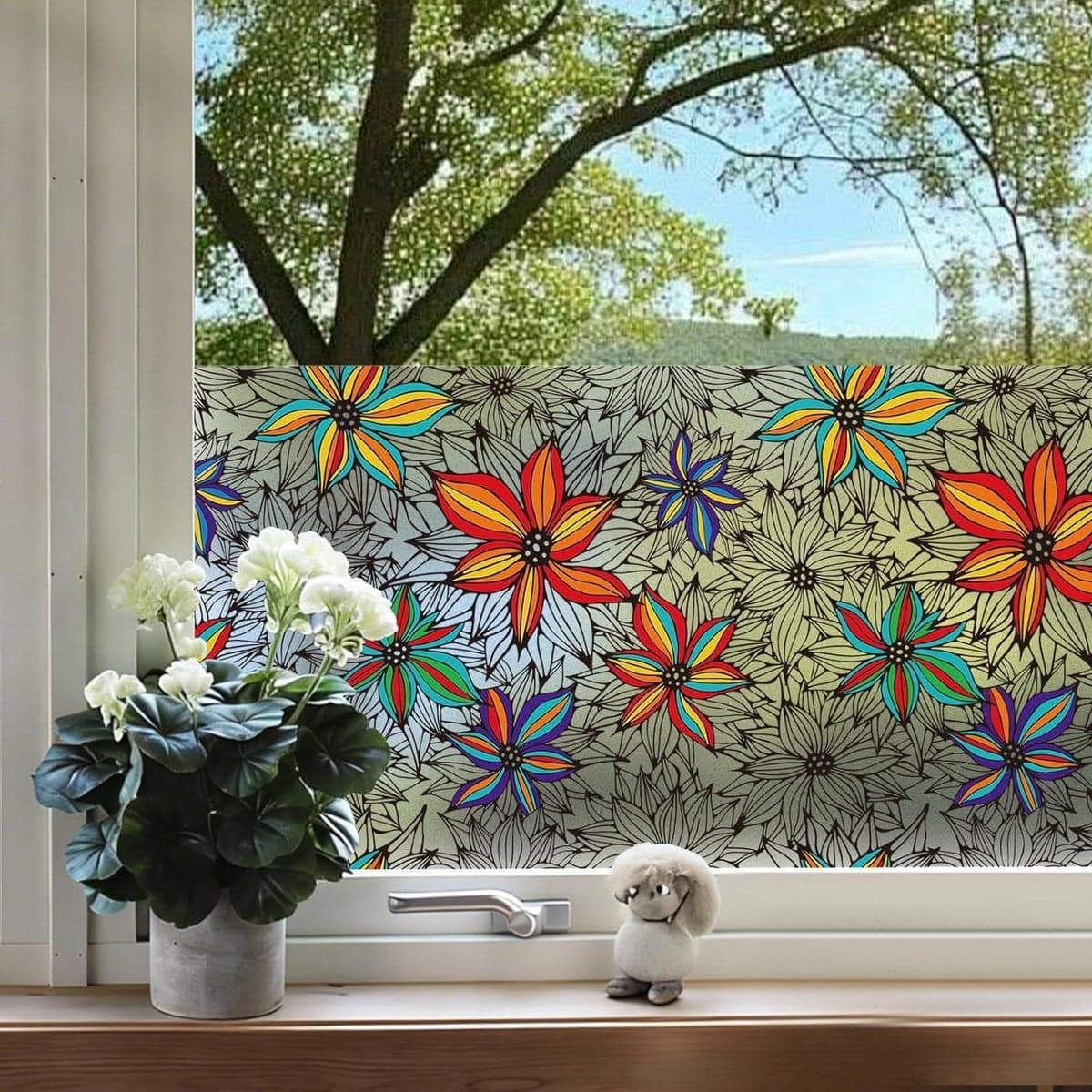 Getinte privacyfolie voor raamfolie met UV-bescherming, 89 x 200 cm