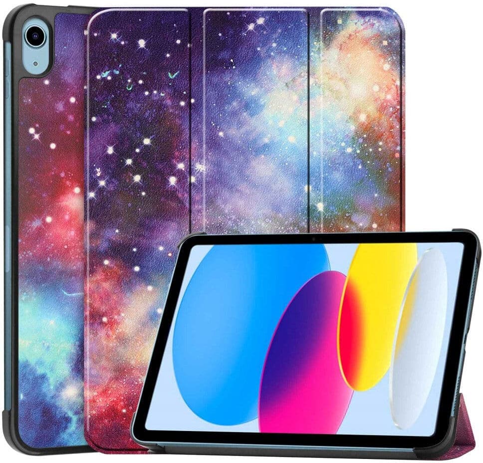 INCOVER iPad 11" (2025) / iPad 10.9" (2024/2022) Tri-Fold Flip Deksel I Skinn - Galaxy
