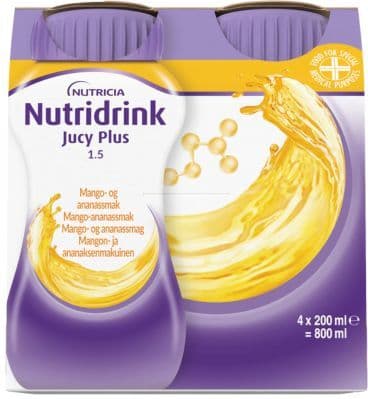 Nutridrink Jucy Plus Mango-ananassmag 4 x 200 ml