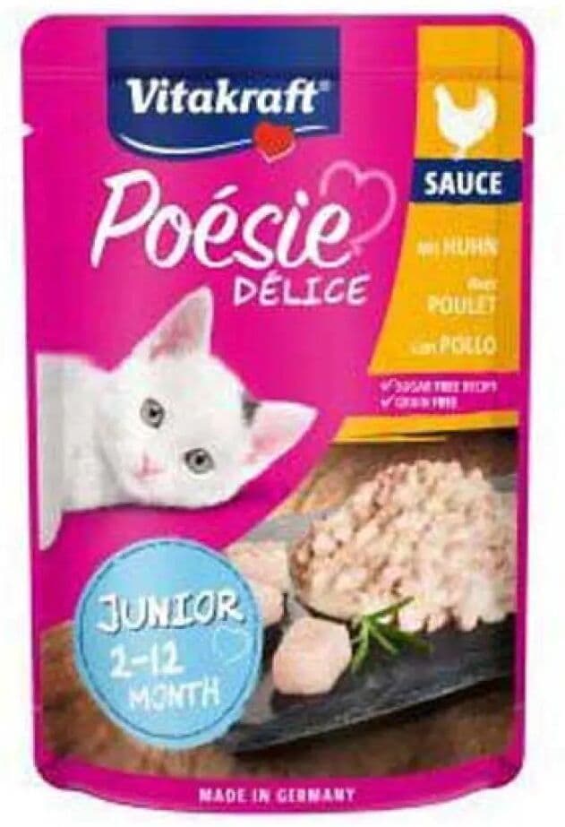 Vitakraft Comida Para Gatos Junior De Pollo Con Salsa Poesie Delice 23 Unidades Multicolor One Size