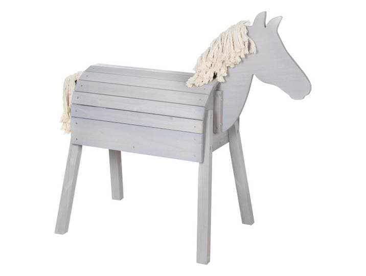 Roba Spielpferd Outdoor Spielpferd Outdoor grau, Grau, Holz, 110x48 cm, unisex, Freizeit & Co, Gartenspielzeug