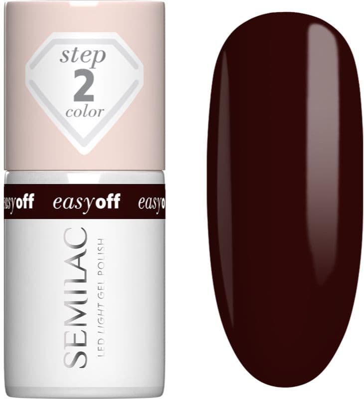 Semilac Easy Off Step 2 τζελ βερνίκι νυχιών με τη χρήση των UV/LED λαμπτήρων απόχρωση Marrom Choco 7 ml