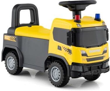Costway Kids Ride On Push Car Licensed SCANIA Truck Toy with Steering Wheel and Music-Yellow